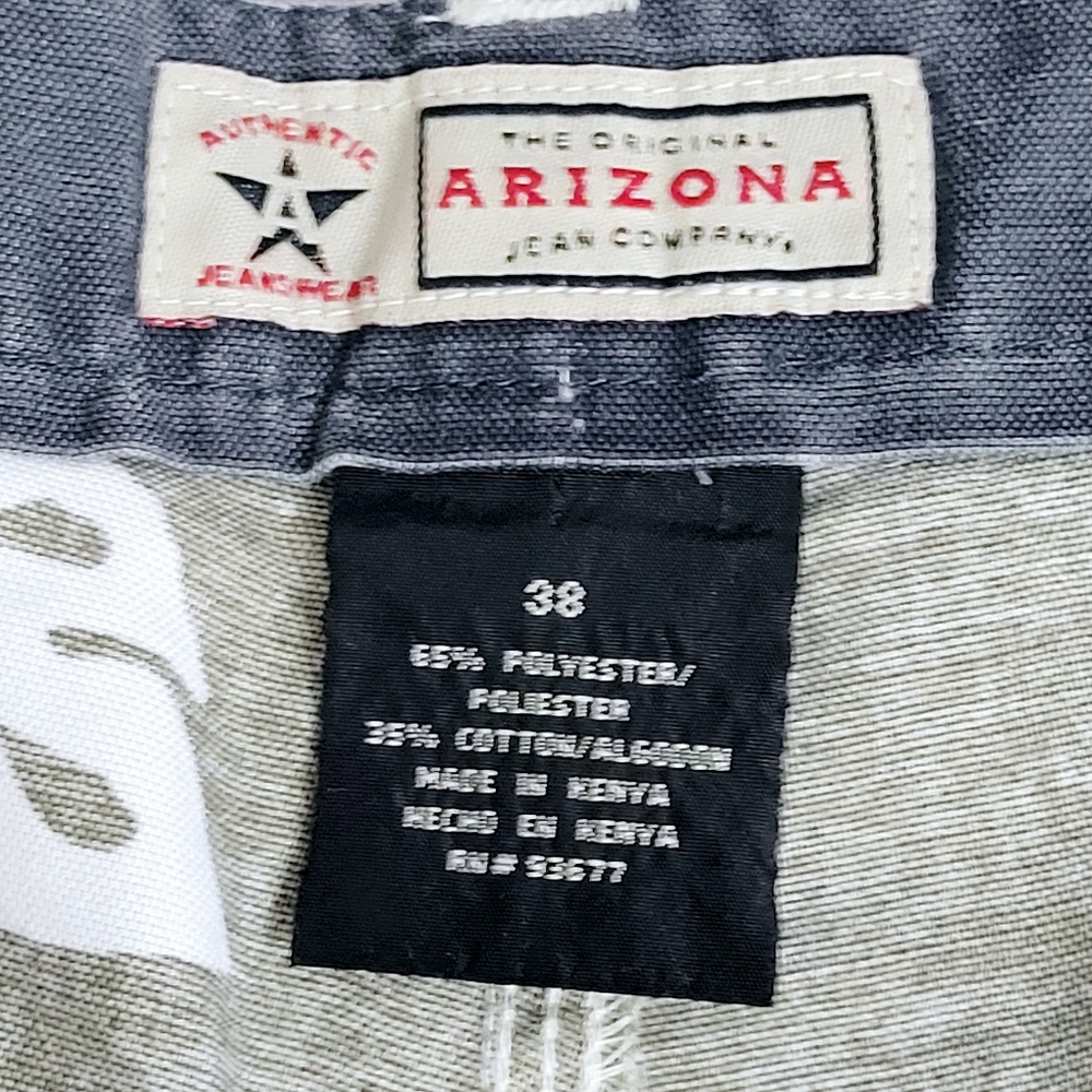 Arizona Jean Company Coastal Board Shorts Mens Size 38~Floral Hawaiian~Green~NWT - Picture 4 of 6